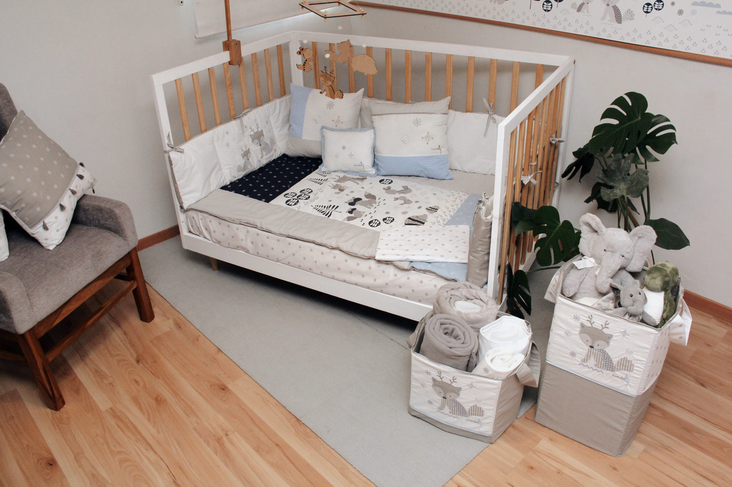 Cesto decorativo multiusos (1 pza) - Lumbabrijes azul