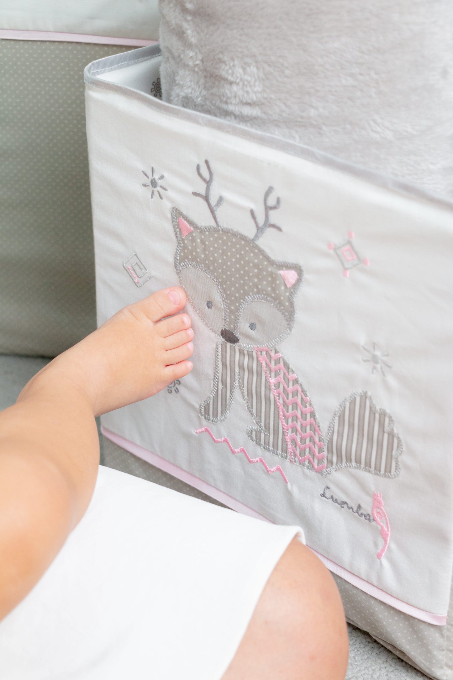 Cesto decorativo multiusos (1 pza) - Lumbabrijes rosa