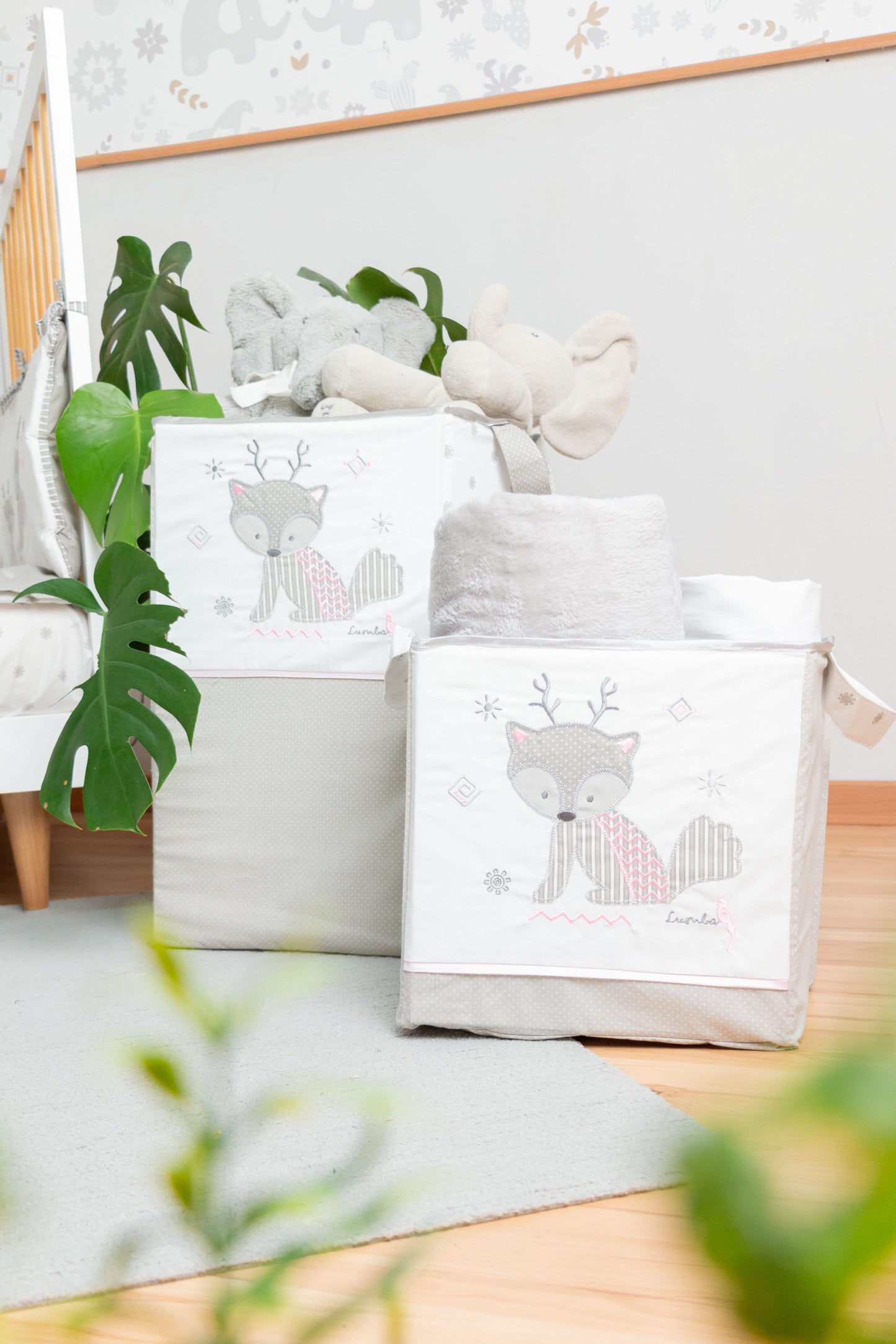 Cesto decorativo multiusos (1 pza) - Lumbabrijes rosa