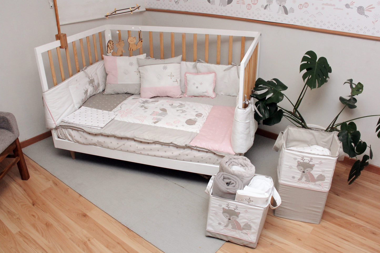 Cesto decorativo multiusos (1 pza) - Lumbabrijes rosa