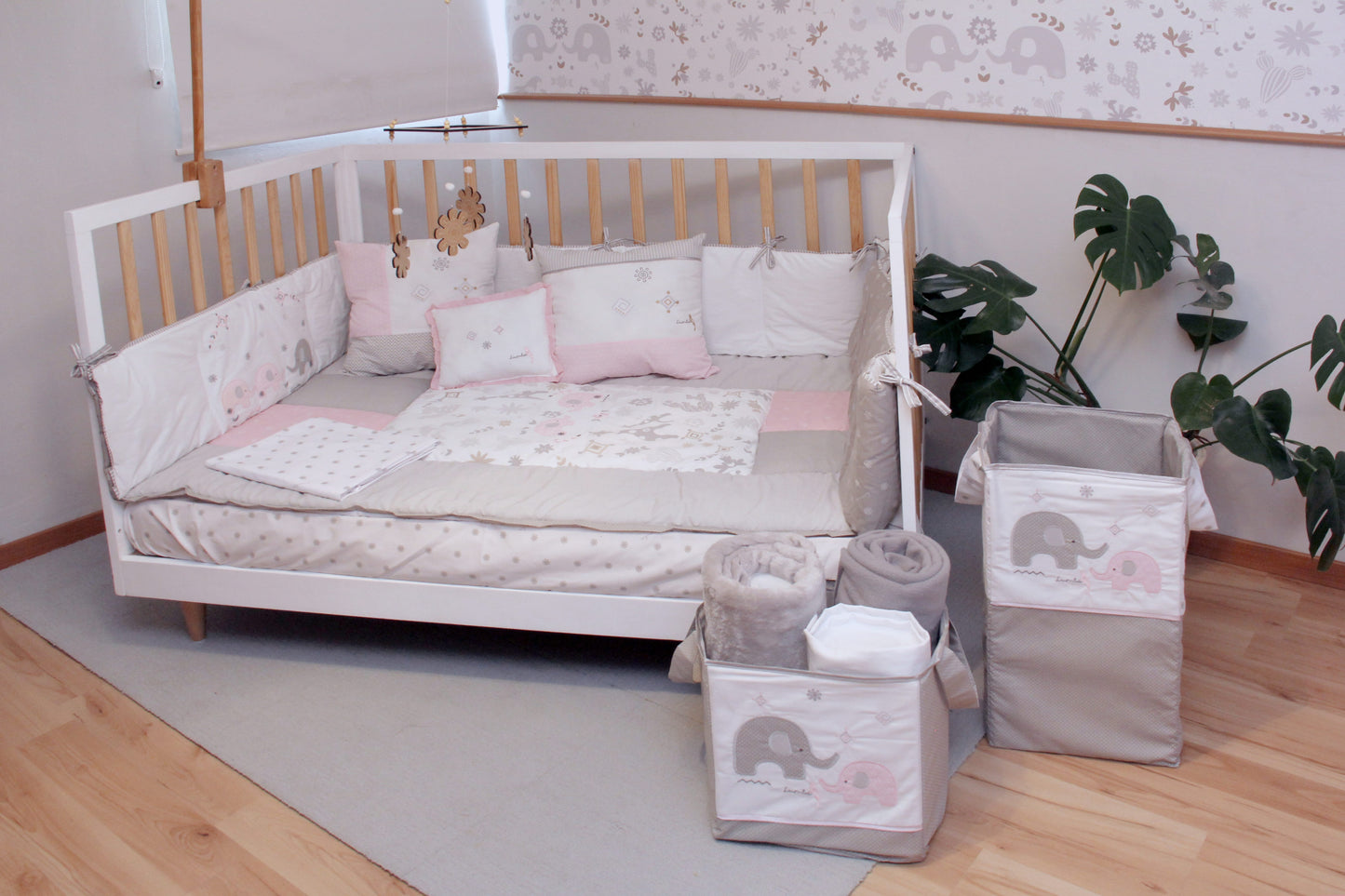 Cesto decorativo multiusos (1 pza) - Otomí rosa