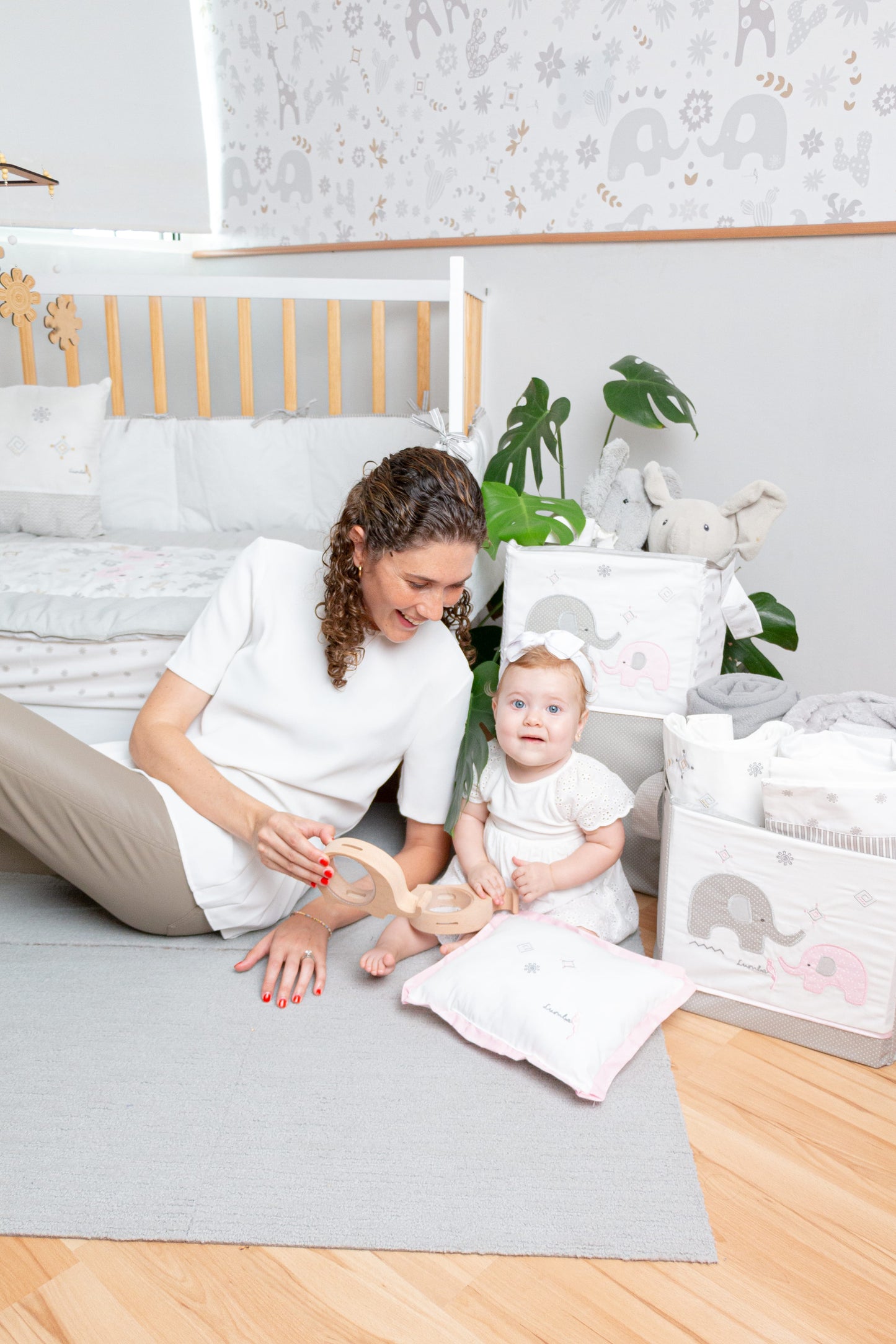 Cesto decorativo multiusos (1 pza) - Otomí rosa