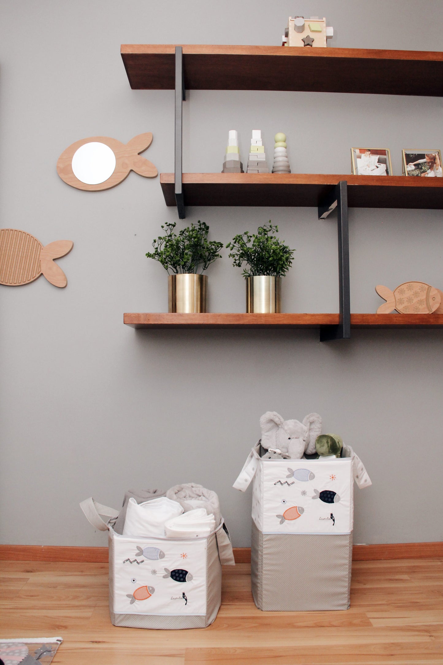 Cesto decorativo multiusos (1 pza) - Peces