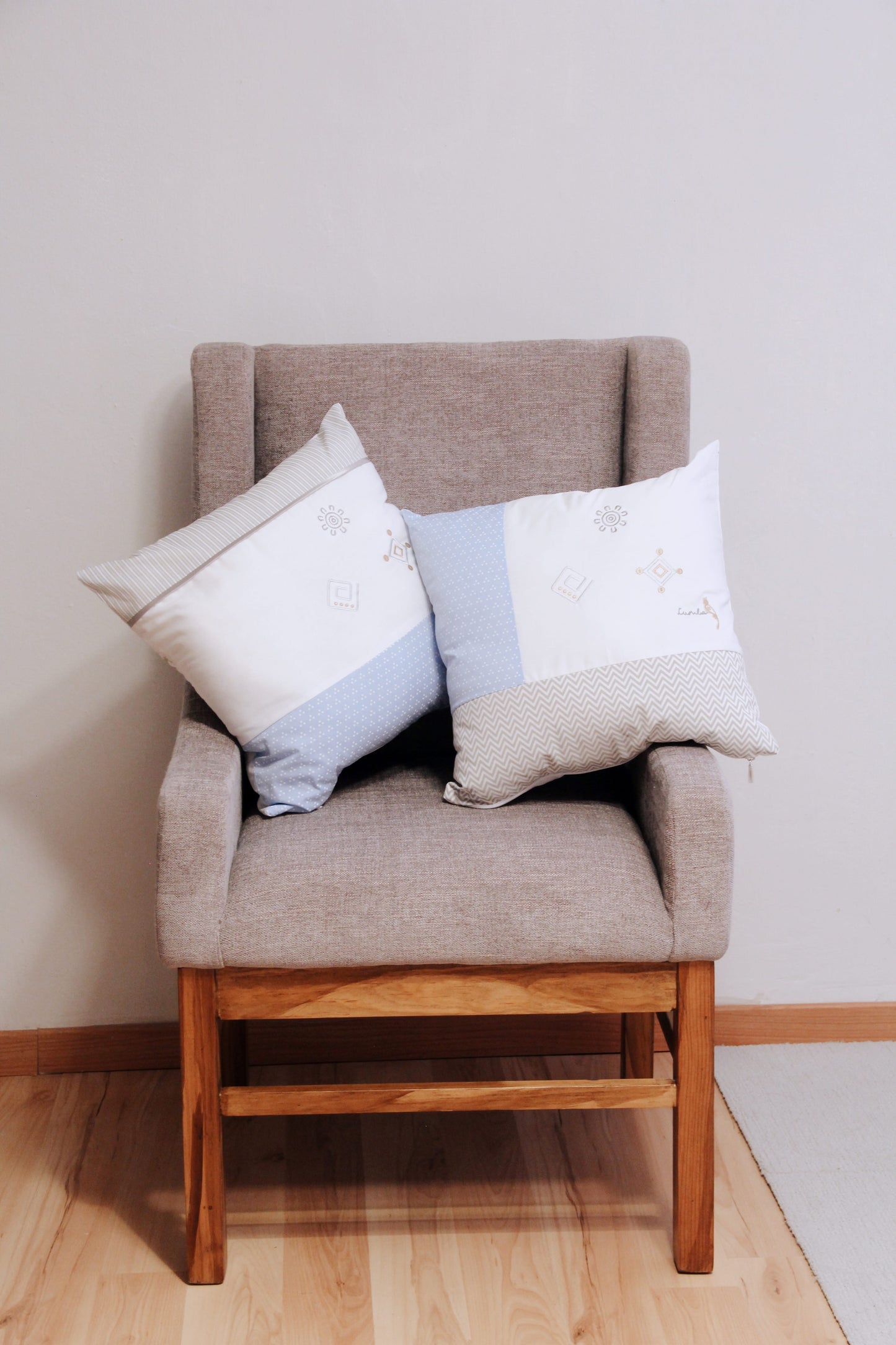 Cojínes decorativos (2 pzas) - Lumbabrijes azul