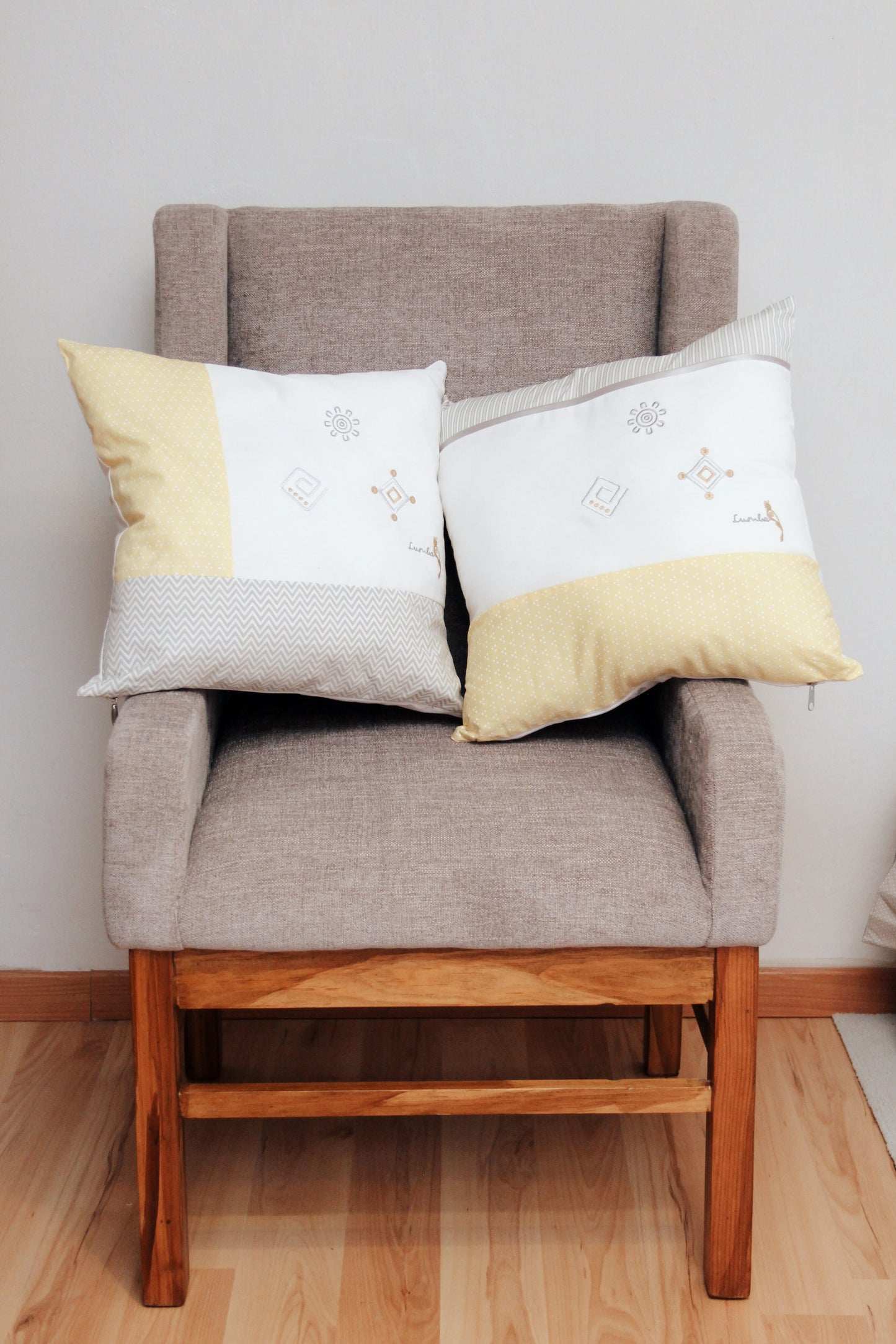 Cojínes decorativos (2 pzas) - Otomí amarillo