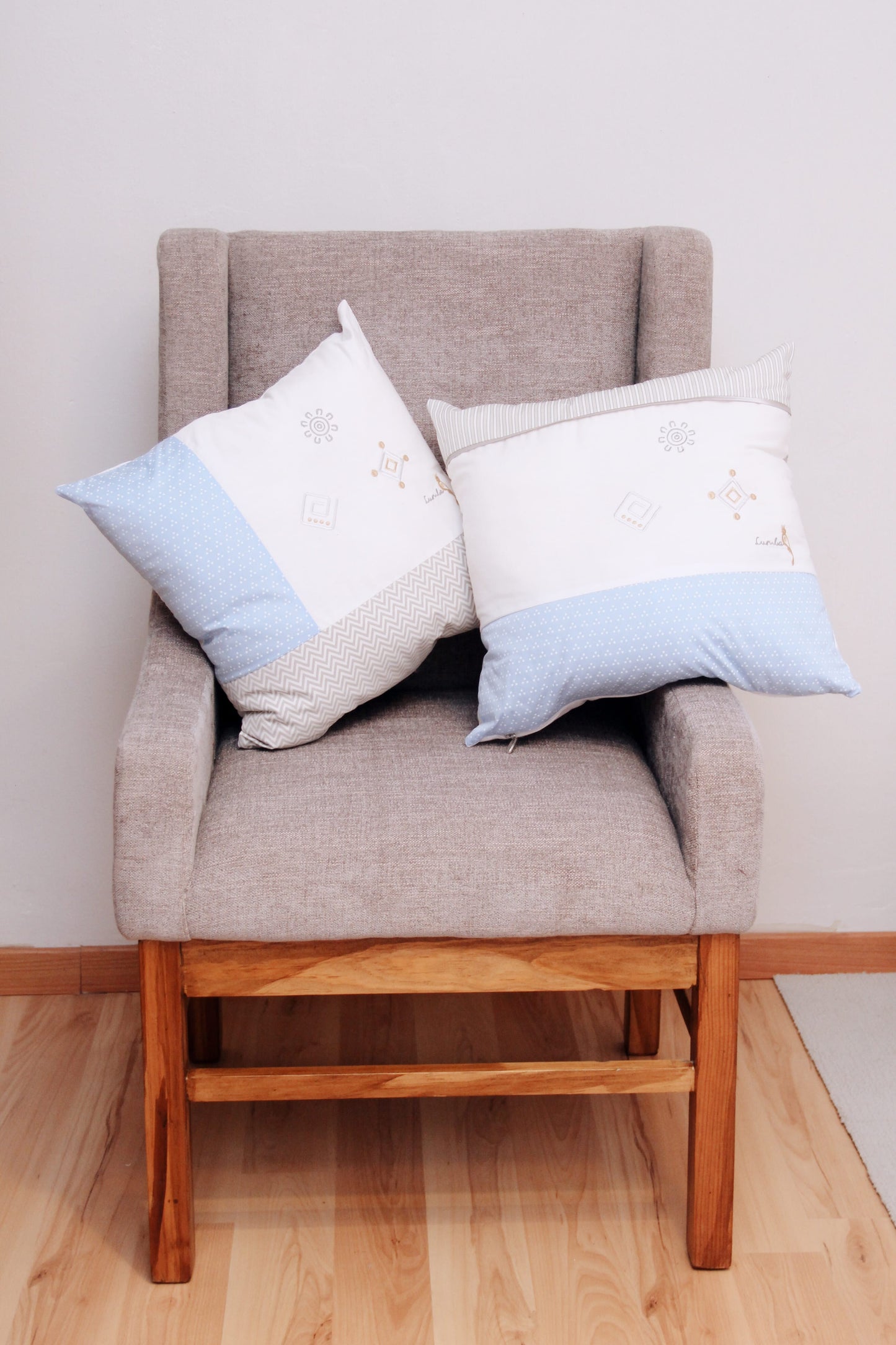 Cojínes decorativos (2 pzas) - Otomí azul