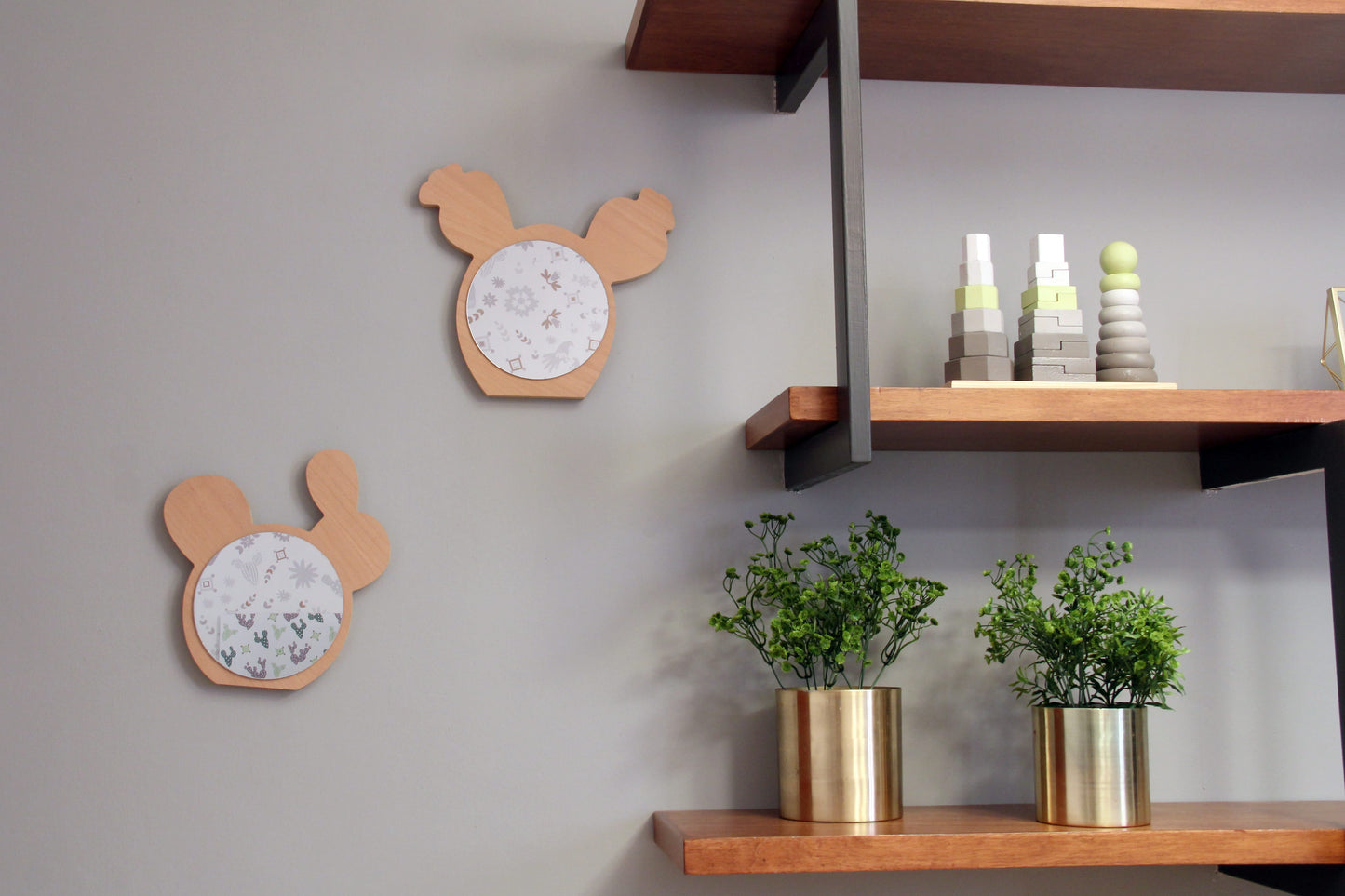 Espejos decorativos (2 pzas) - Nopales