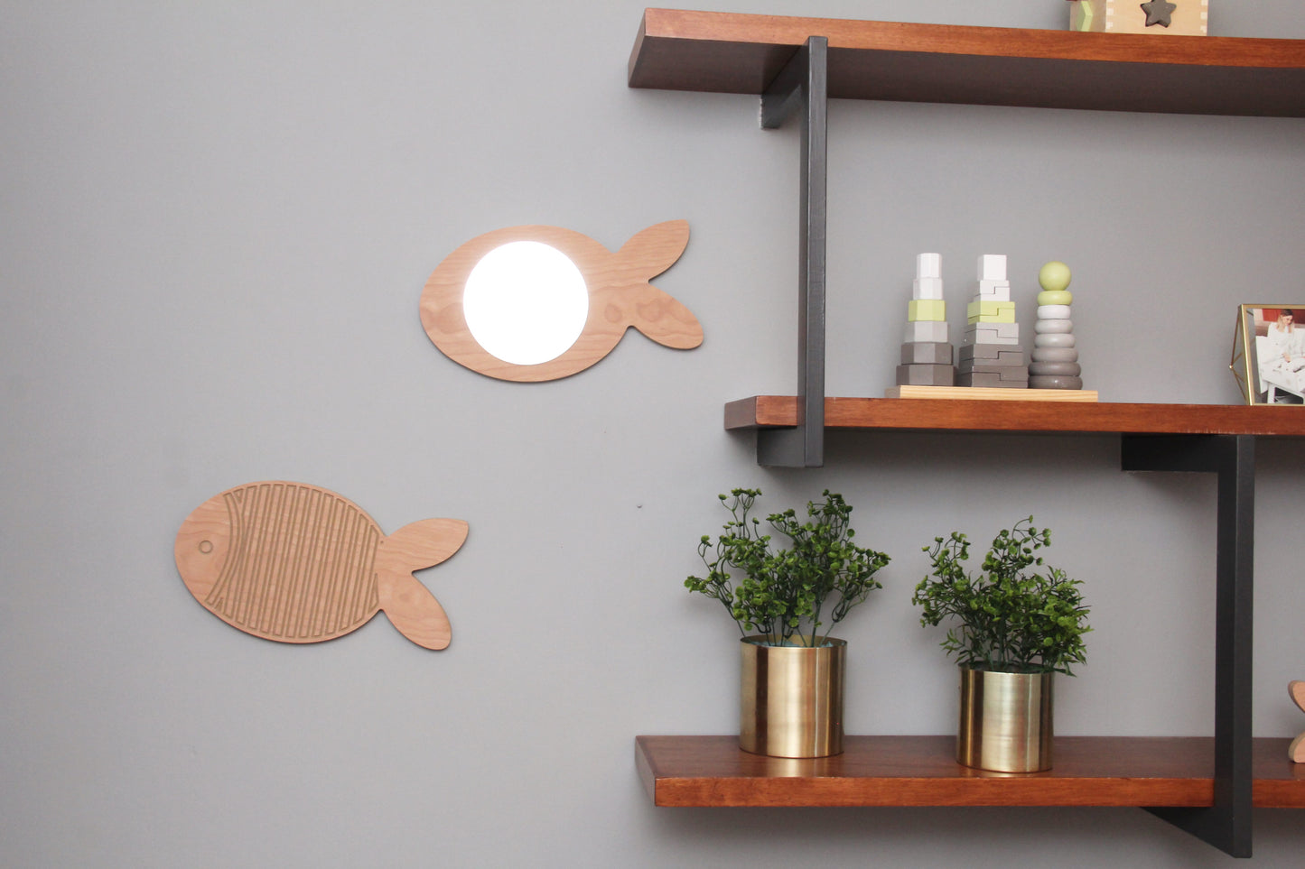 Espejos decorativos (2 pzas) - Peces